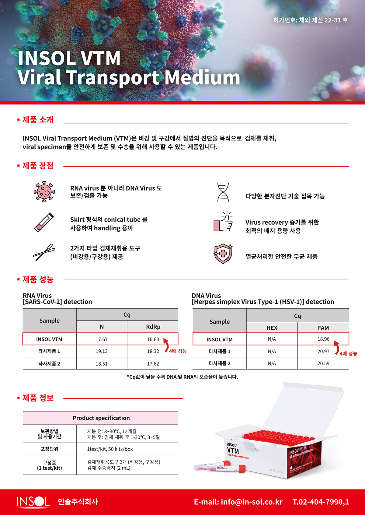 INSOL VTM Viral Transport Medium ǰ 