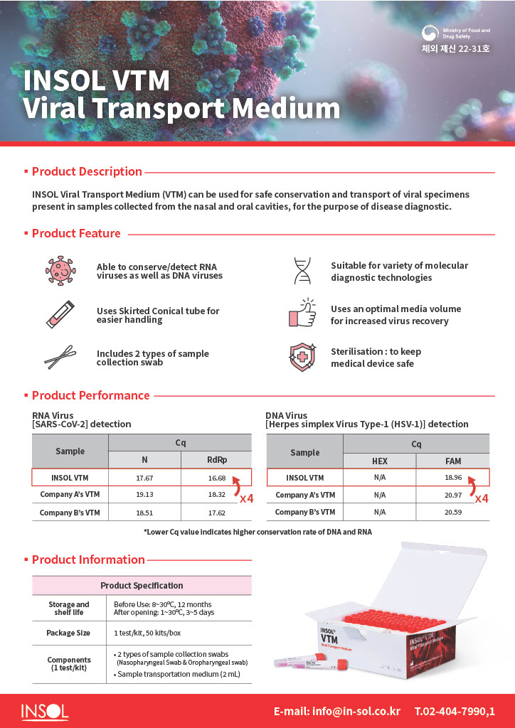 INSOL VTM Viral Transport Medium